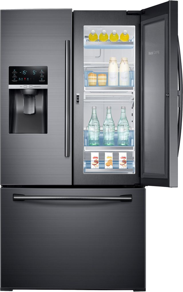 Samsung 28 Cu. Ft 3-Door French Door Refrigerator-Black Stainless Steel 7