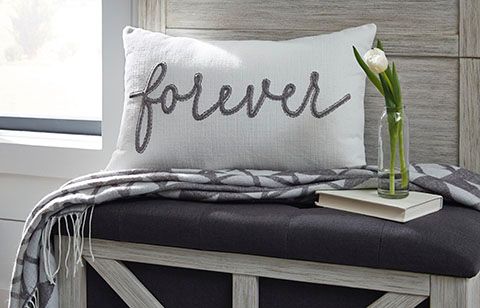 Signature Design by Ashley® Forever Set of 4 White/Gray Pillow-2