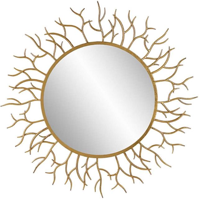 Uttermost® Into The Woods Gold Round Mirror 1