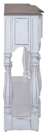 Liberty Magnolia Manor Antique White/Weathered Bark Console Table-2