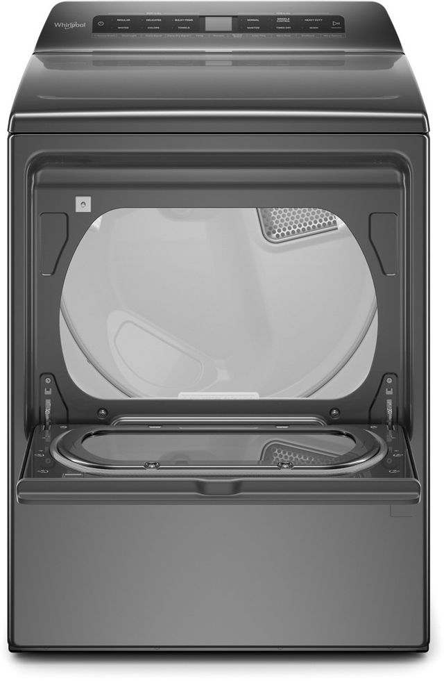 Whirlpool® 7.4 Cu. Ft. Chrome Shadow Front Load Gas Dryer-3