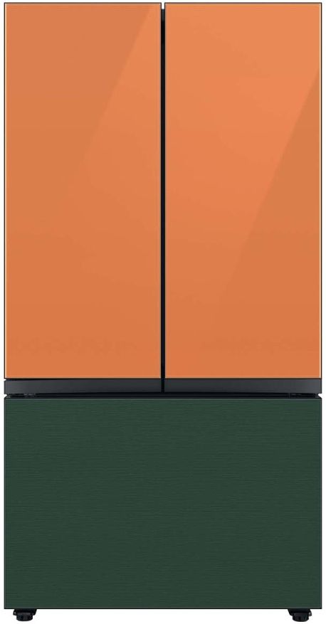 Samsung Bespoke 36" Emerald Green Steel French Door Refrigerator Bottom Panel 5