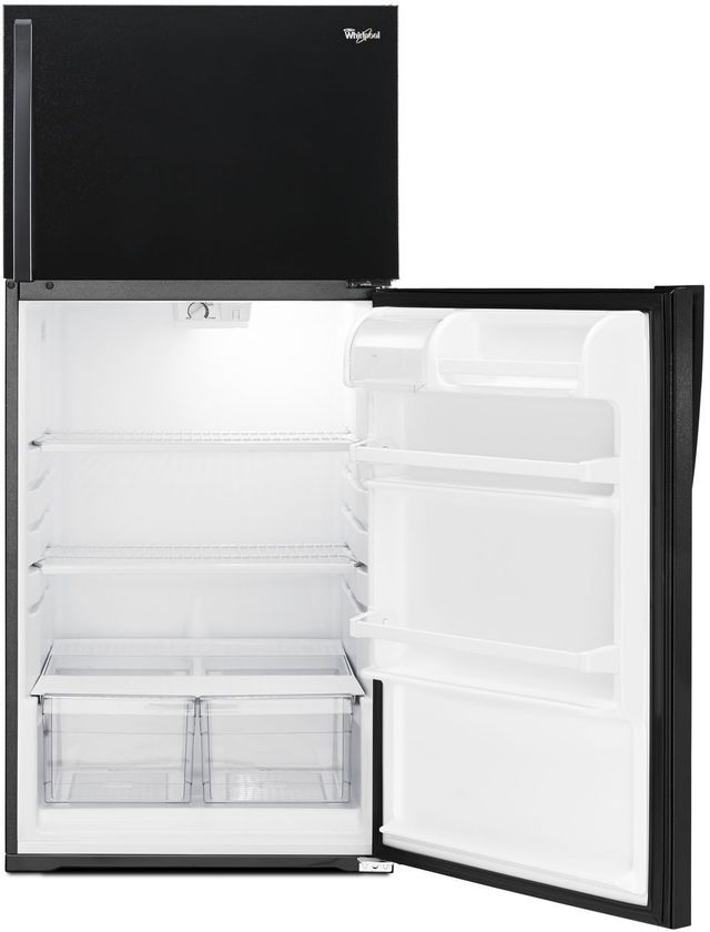 Whirlpool® 14.3 Cu. Ft. Monochromatic Stainless Steel Top Freezer Refrigerator 3