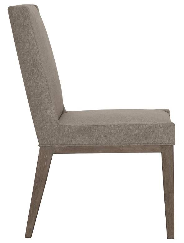 Bernhardt Linea Cerused Charcoal Upholstered Side Chair 1