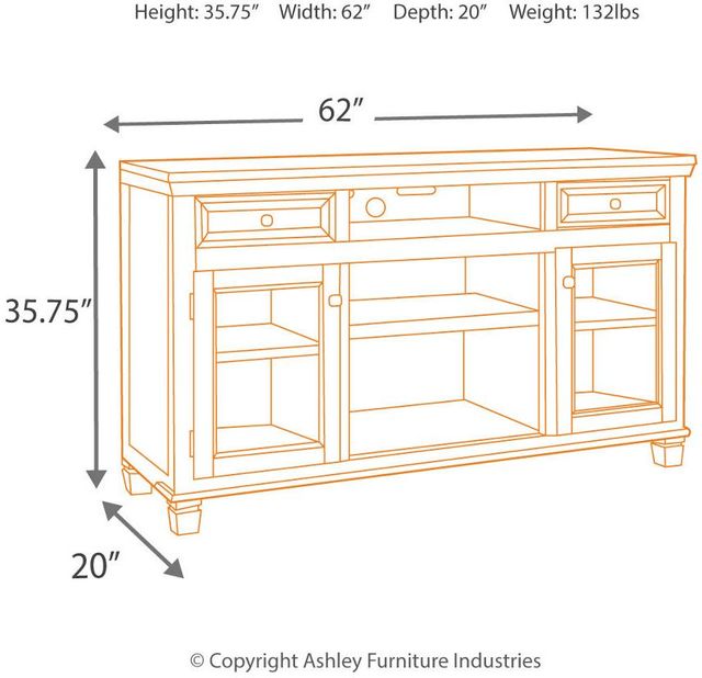Signature Design by Ashley® Townser Grayish Brown Large TV Stand 7