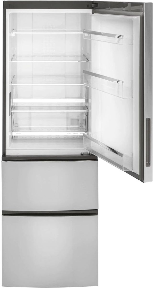 GE® 11.9 Cu. Ft. Stainless Steel Counter Depth Bottom Freezer Refrigerator 2