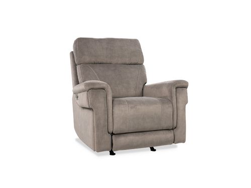 Arula Dove Leather Rocker Recliner | Bob Mills Furniture