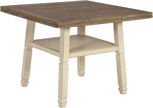Signature Design by Ashley® Bolanburg Two-Tone Round Drop Leaf Counter Height Dining-1