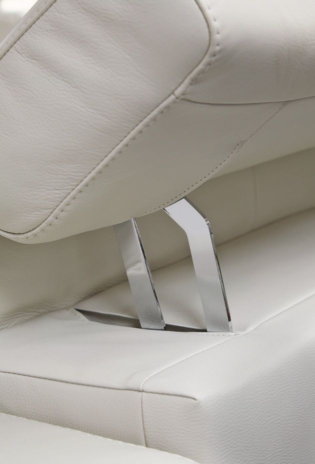 Palliser® Furniture Titan White Recliner Chaise Sofa with Power Headrest 3