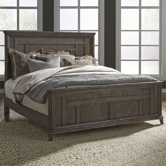Liberty Furniture Artisan Prairie Gray Dusty Wax Queen Panel Bed 4