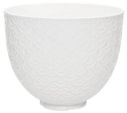 KitchenAid® White Mermaid Lace 5 Quart Ceramic Bowl