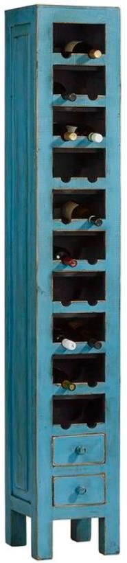 Progressive® Furniture Escala Antique Aqua Wine Cabinet