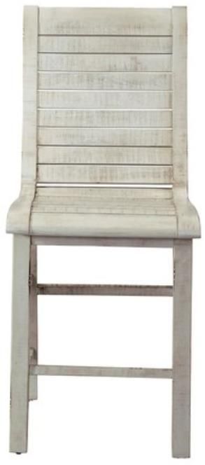 Progressive® Furniture Willow 2-Piece Distressed White Counter Chair Set 1