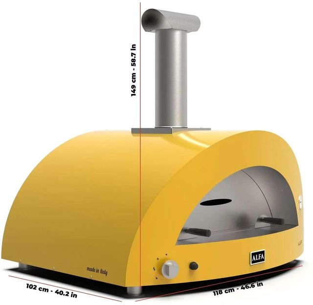 Alfa Moderno Fire Yellow Pizza Oven-2