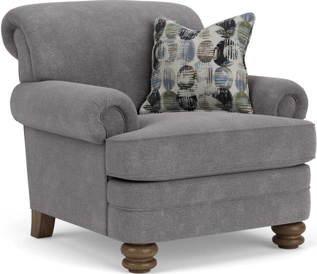 Flexsteel® Bay Bridge Gray Charcoal Chair 0