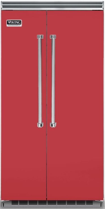 Viking® 5 Series 25.3 Cu. Ft. San Marzano Red Professional Built In Side-by-Side Refrigerator