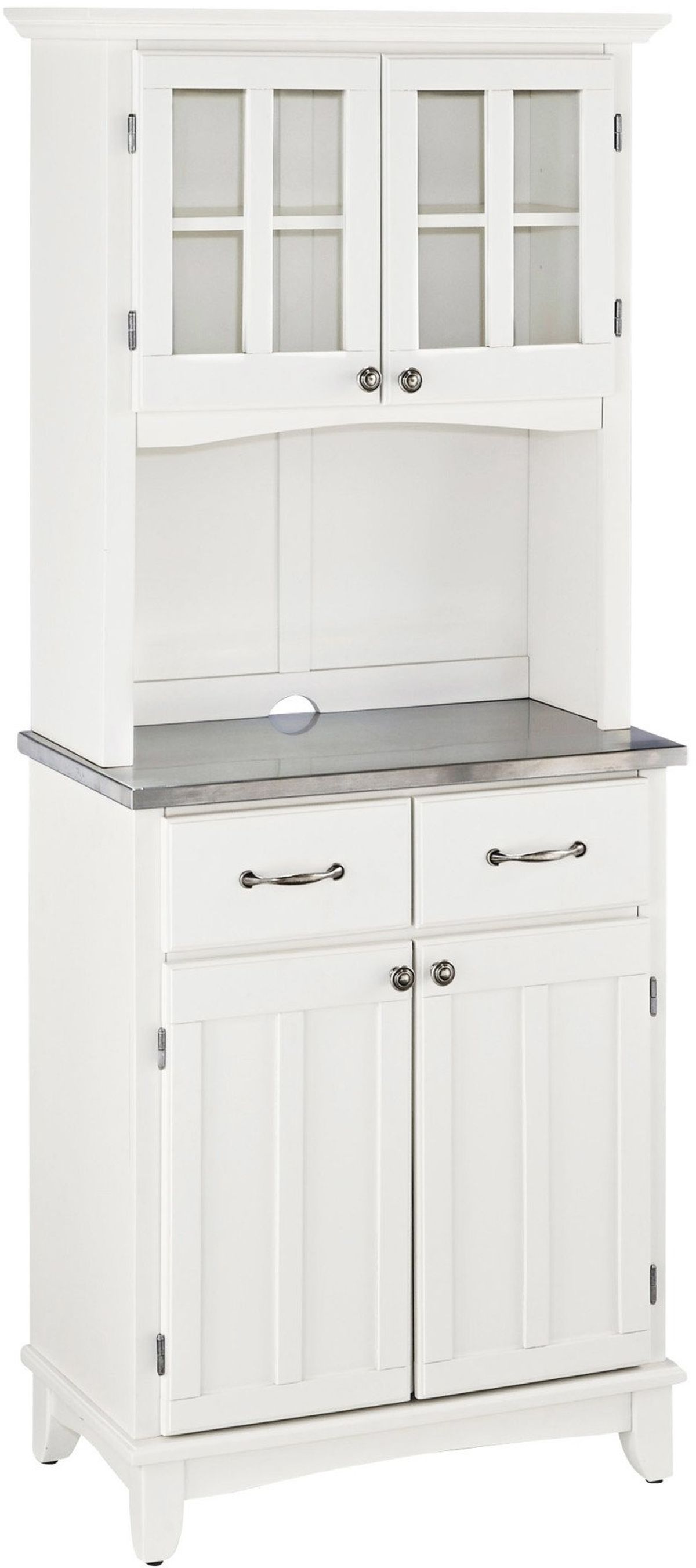 homestyles® Buffet of Buffets Stainless Steel/White Server with Hutch