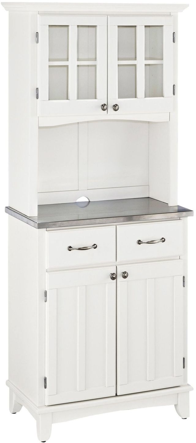 homestyles® Buffet of Buffets Stainless Steel/White Server with Hutch-0