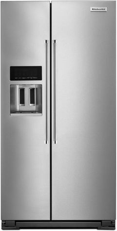 KitchenAid® 22.65 Cu. Ft. Monochromatic Stainless Steel Counter Depth Side-By-Side Refrigerator