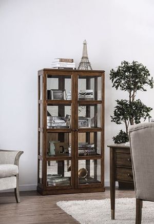 Furniture of America® Vilas Brown Curio Cabinet