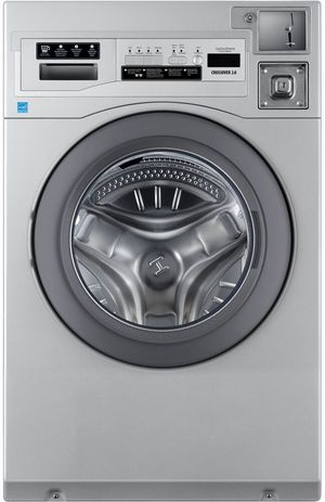 Crossover 2.0 Commercial 3.5 Cu. Ft. Silver Coin/Card/OPL Front Load Washer