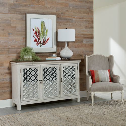 Liberty Westridge Antique White/Wire Brushed Gray Accent Cabinet 8