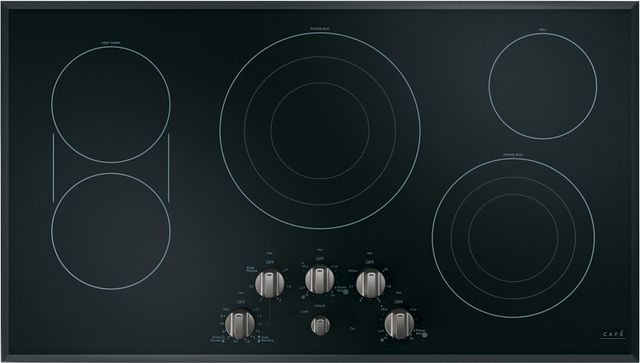 Café™ 36" Black / Brushed Stainless Electric Cooktop 15