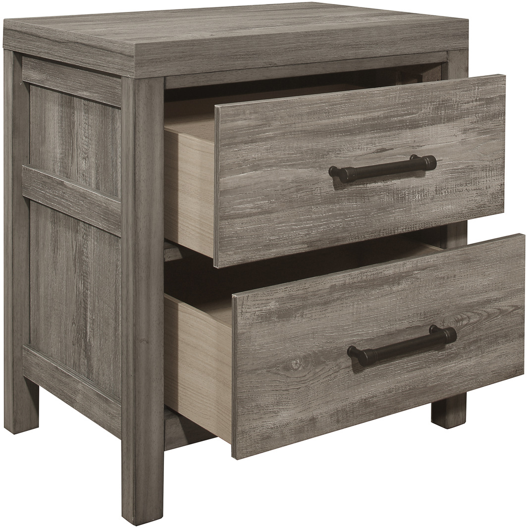 weathered gray nightstands