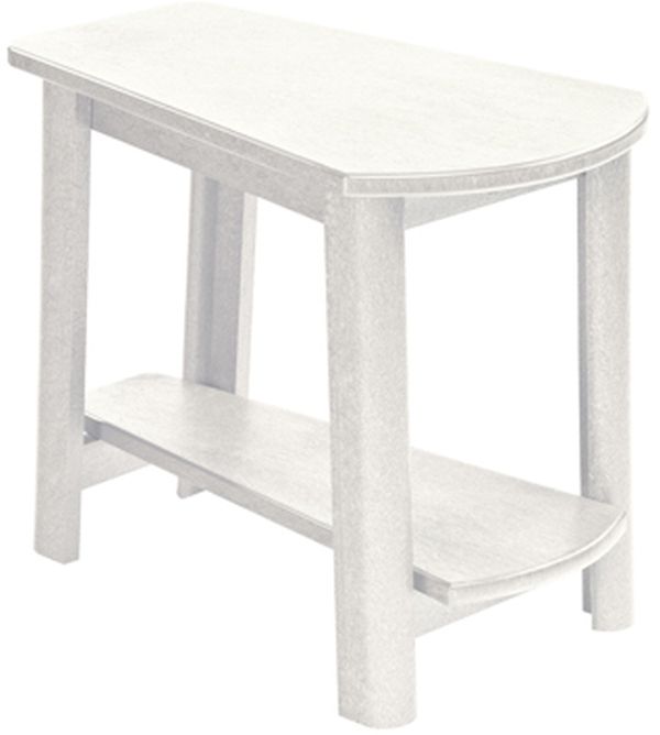 C R Plastic Generation Line White Addy Side Table