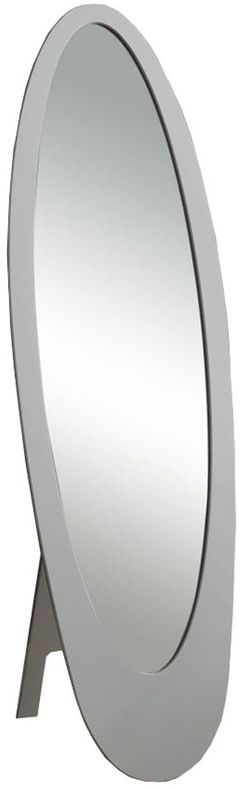 Monarch Specialties Inc. Grey 59" Oval Wood Mirror