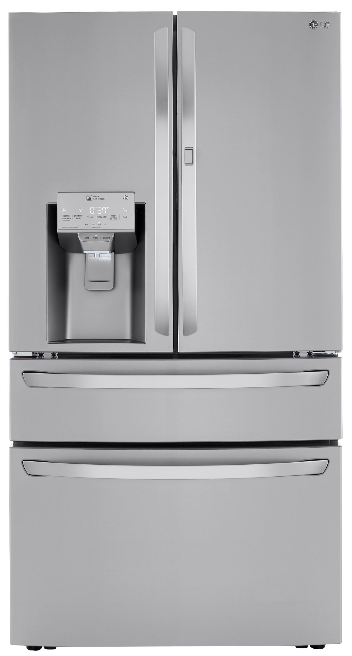 LG 29.5 Cu. Ft. PrintProof™ Stainless Steel French Door Refrigerator-LRMDS3006S