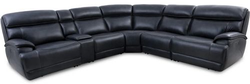 Parker House® Forum 6-Piece Blueberry Power Reclining Sectional Sofa