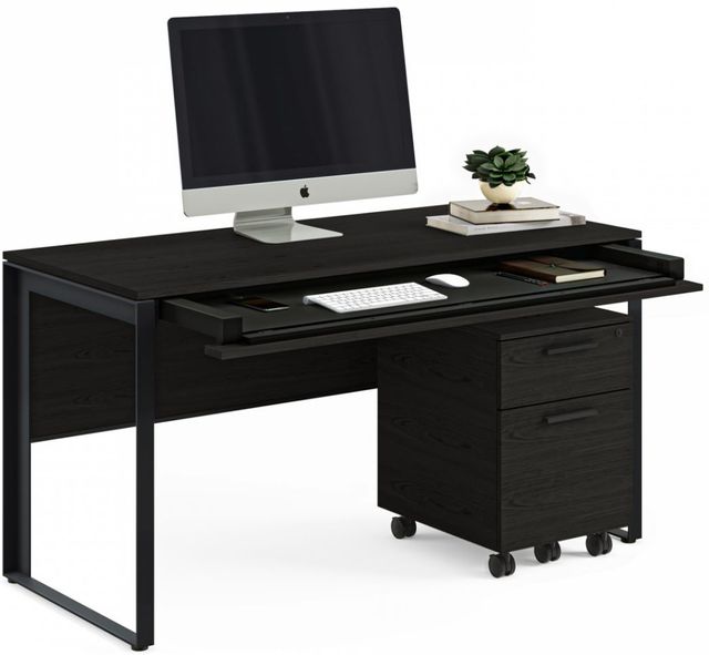 BDI Linea™ Charcoal Stained Ash Desk 3