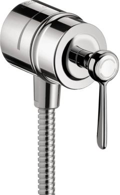 AXOR Montreux Chrome Wall Outlet with Check Valves and Volume Control, Lever Handle
