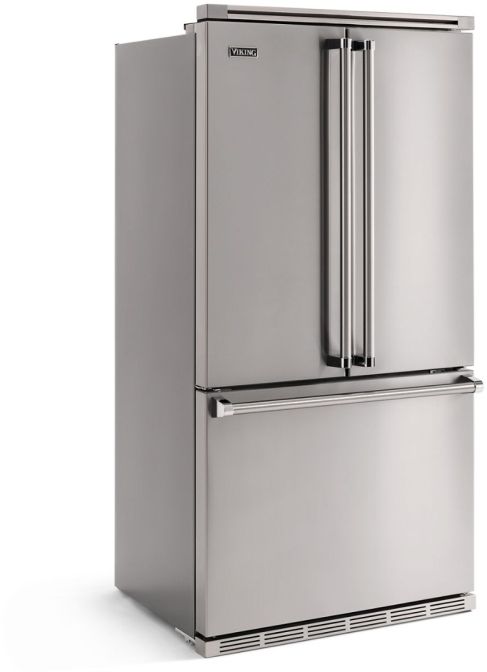 Viking® 3 Series 19.8 Cu. Ft. Stainless Steel Counter Depth Freestanding French Door Refrigerator 1