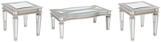 Signature Design by Ashley® Tessani 3-Piece Silver Living Room Tables Set-0