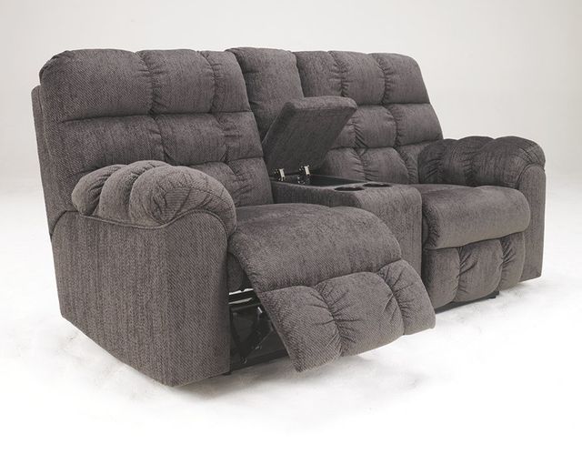 Causeuse inclinable Ashley en tissu gris Signature Design by Ashley® 1