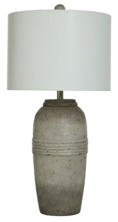 Stylecraft Poly Gray Table Lamp 