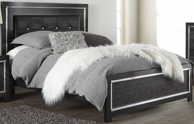 Signature Design by Ashley® Kaydell Black King Upholstered Panel Bed with Roll Slats-1