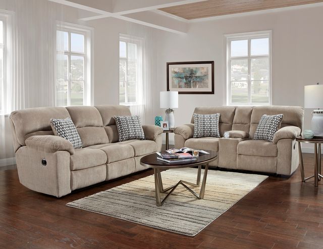Affordable Furniture Chevron Seal Reclining Loveseat-1