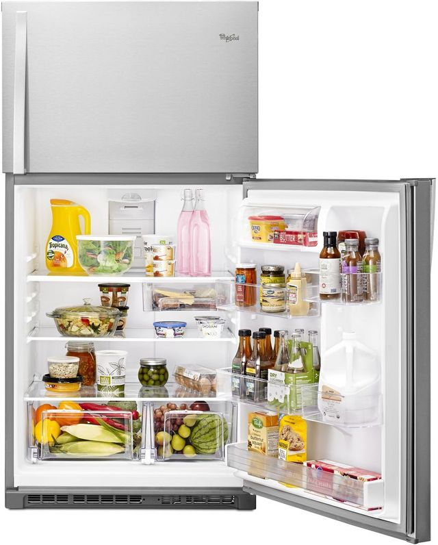 Whirlpool® 21.3 Cu. Ft. Monochromatic Stainless Steel Top Freezer Refrigerator 37