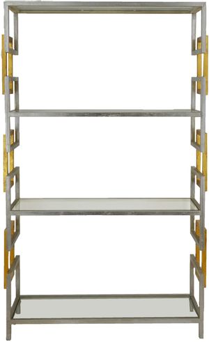 Zeugma Imports® Silver and Gold Bookcase