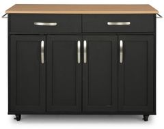 homestyles® Storage Plus Black Kitchen Cart