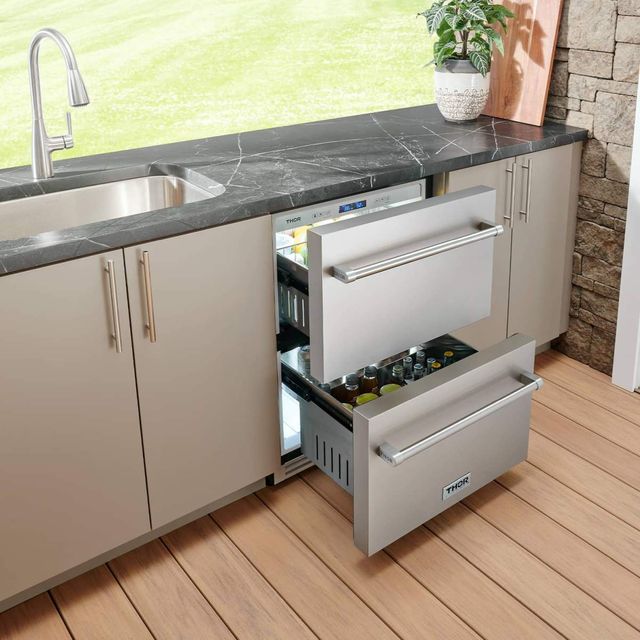 Thor Kitchen® 5.4 Cu. Ft. Stainless Steel Outdoor Under-Counter Refrigerator 9