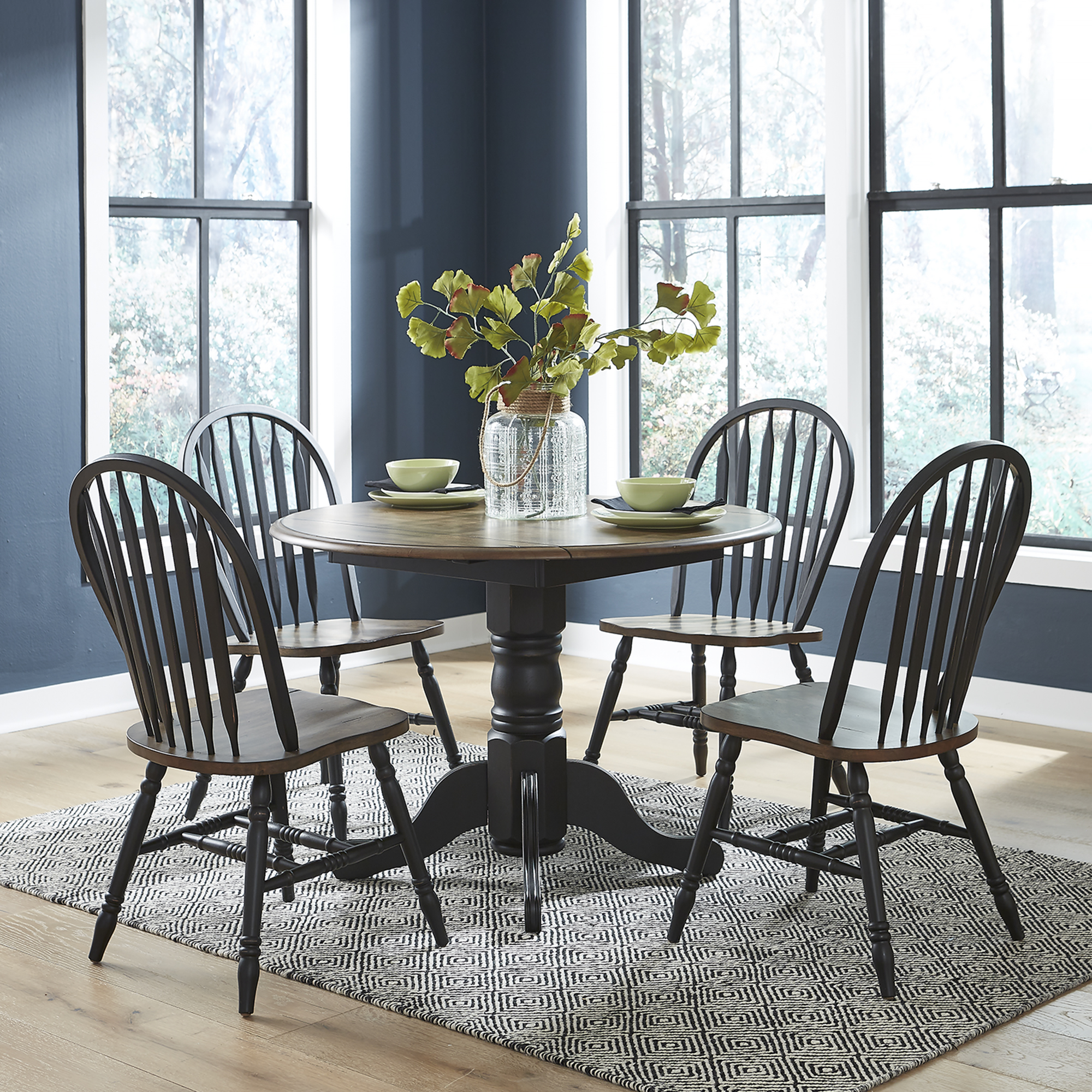 black drop leaf table set