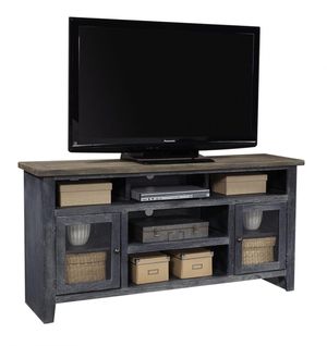 aspenhome® Eastport Drifted Black 65" Console with 2 Doors