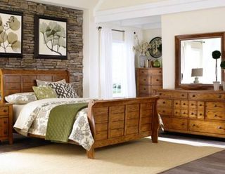Liberty Grandpas Cabin 4-Piece Aged Oak Queen Bedroom Set