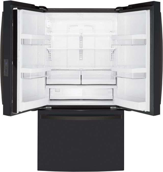 GE® 23.1 Cu. Ft. Fingerprint Resistant Black Slate Counter Depth French Door Refrigerator 1