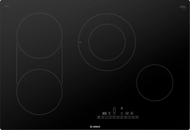 Bosch 800 Series 30" Black/Stainless Steel Electric Cooktop