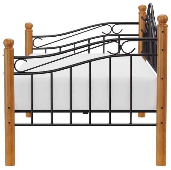 Hillsdale Furniture Winsloh Black/Oak Twin Daybed with Suspension Deck-2